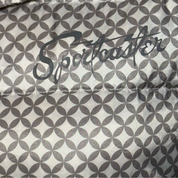 Sportscaster ultra lightweight Packable grey diamond
 down stadium jacket sz S - Picture 3 of 10